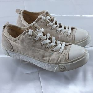 Ugg Australia Women's Evera Canvas Metallic Sneakers Twinface Sheepskin Lined